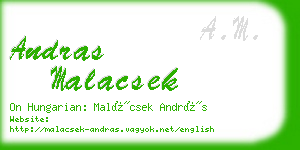 andras malacsek business card